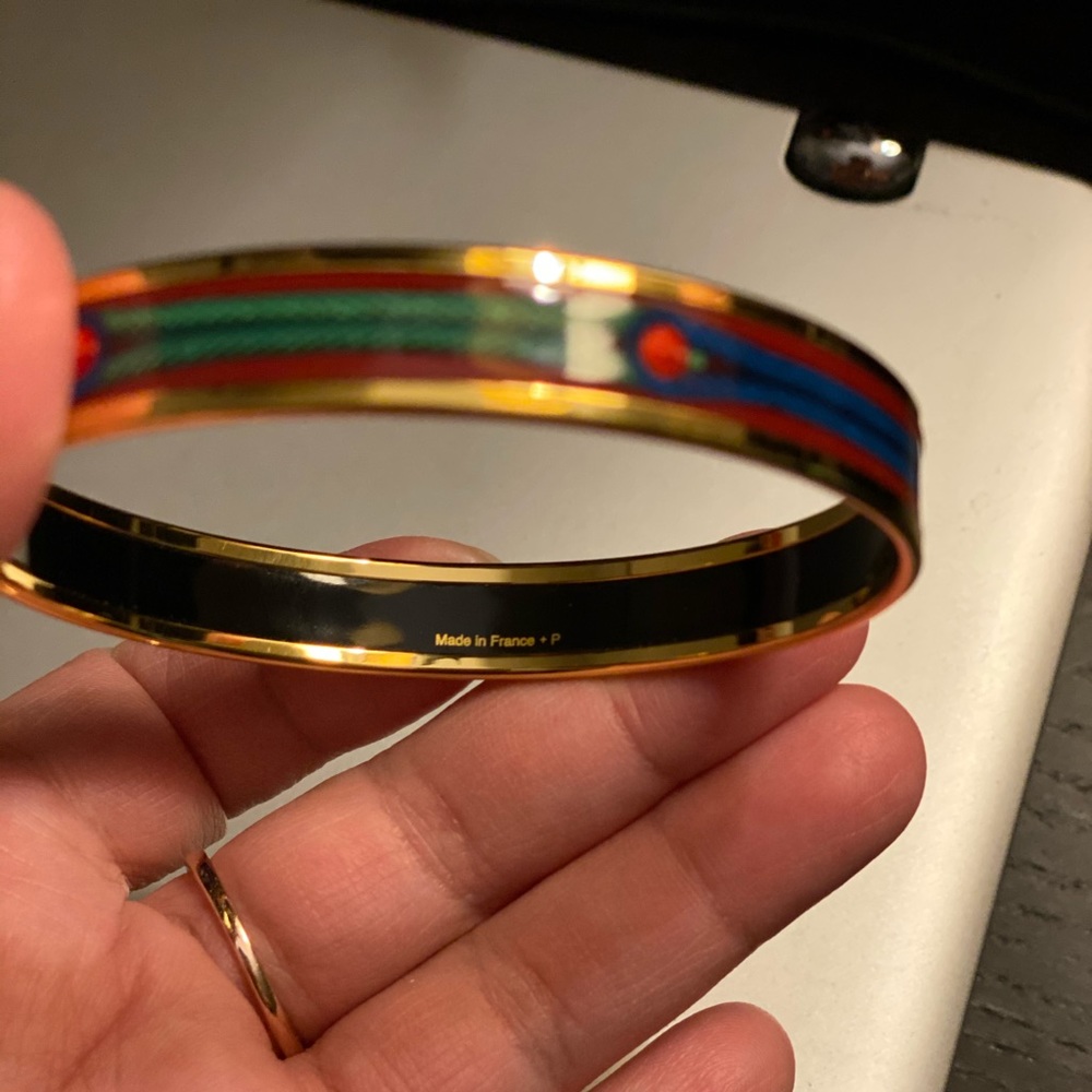 Hermès Printed Enamel Bangle